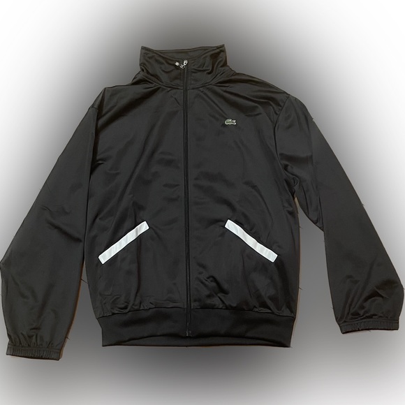 Lacoste Other - Lacoste Track Jacket Black Size Small Zip Up Nylon